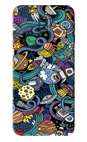 Space Abstract Samsung Galaxy J6 Plus Back Skin Wrap