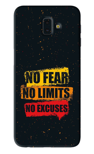 No Fear No Limits No Excuses Samsung Galaxy J6 Plus Back Skin Wrap