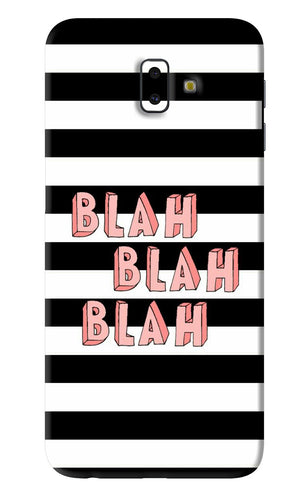 Blah Blah Blah Samsung Galaxy J6 Plus Back Skin Wrap