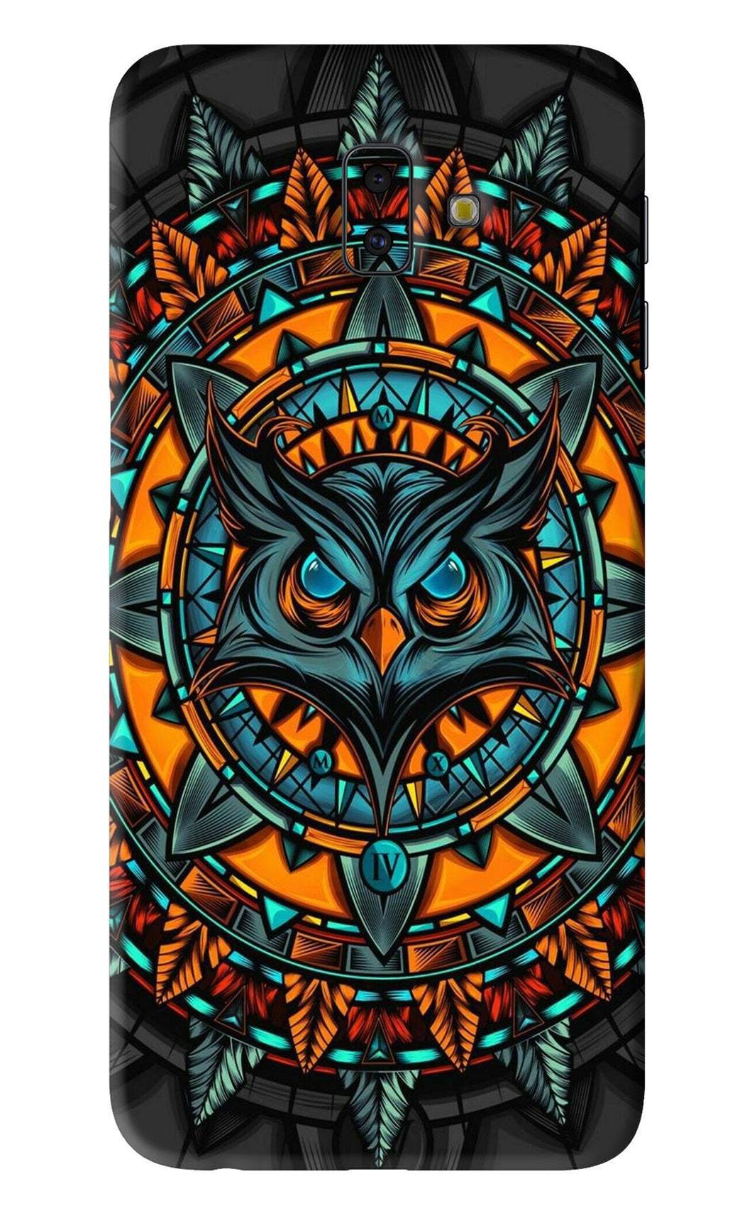 Angry Owl Art Samsung Galaxy J6 Plus Back Skin Wrap