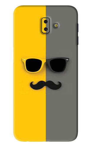 Sunglasses with Mustache Samsung Galaxy J6 Plus Back Skin Wrap