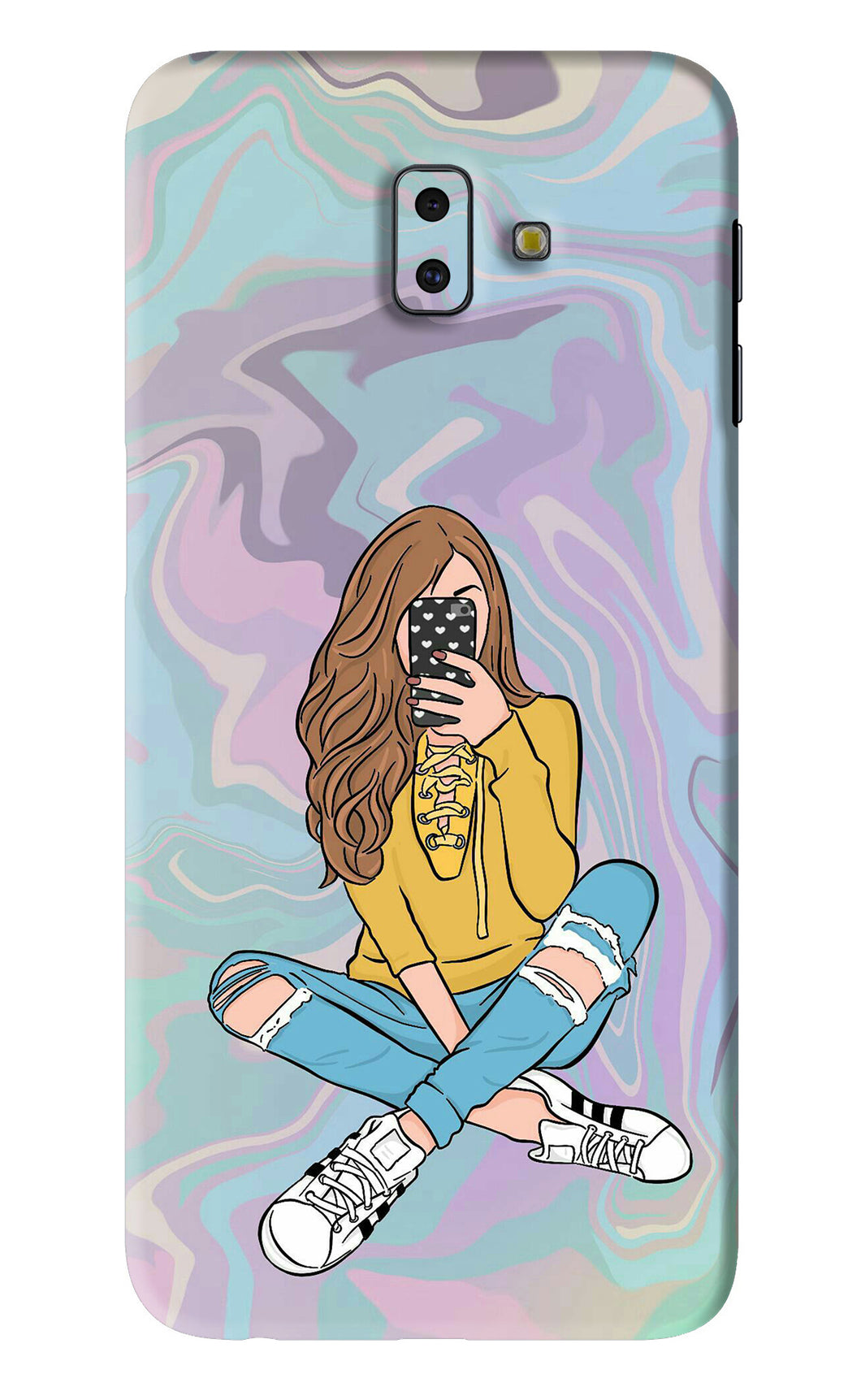 Selfie Girl Samsung Galaxy J6 Plus Back Skin Wrap