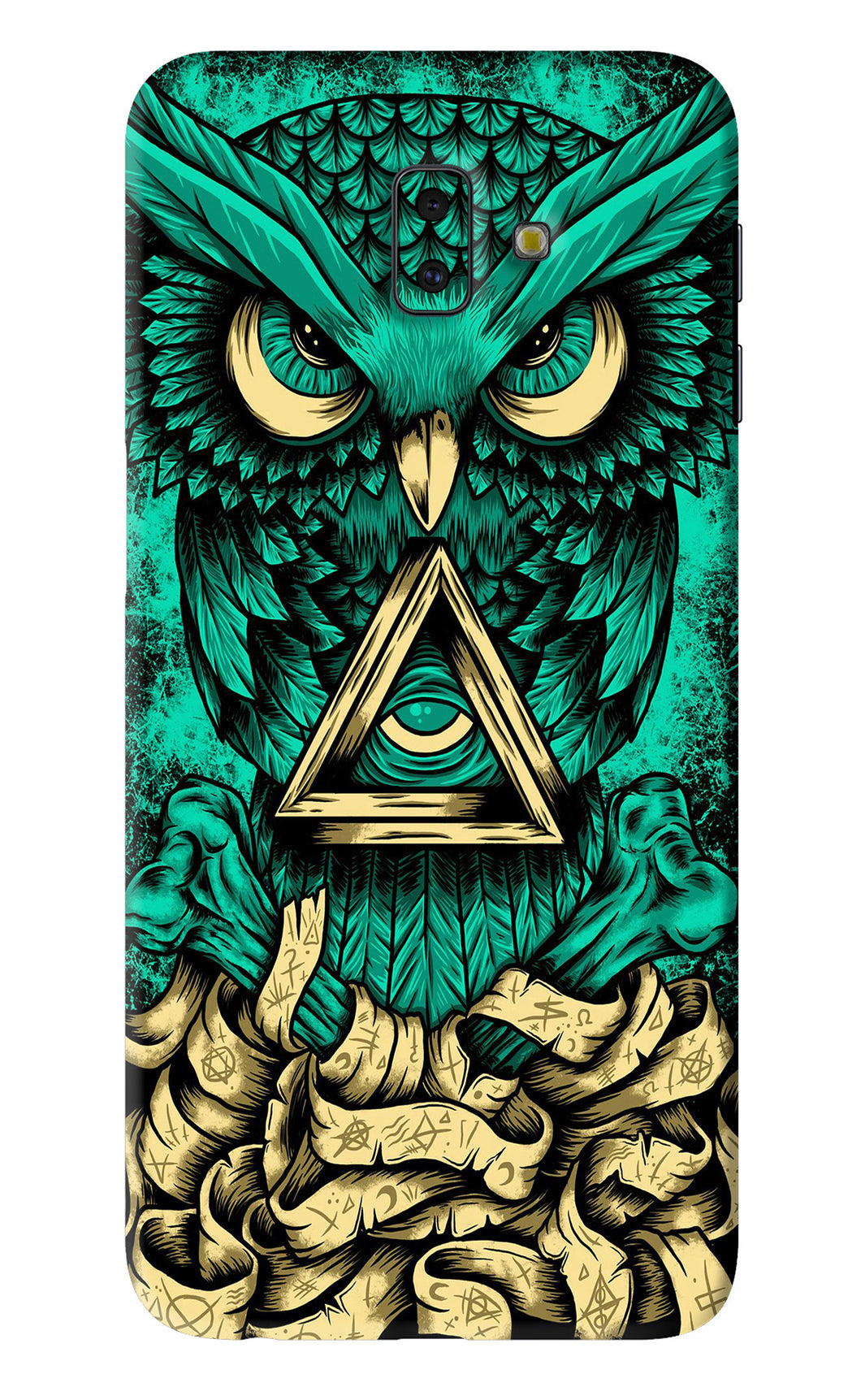 Green Owl Samsung Galaxy J6 Plus Back Skin Wrap