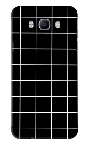 White Grid Samsung Galaxy J7 2016 Back Skin Wrap