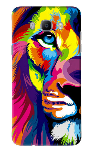 Lion Half Face Samsung Galaxy J7 2016 Back Skin Wrap