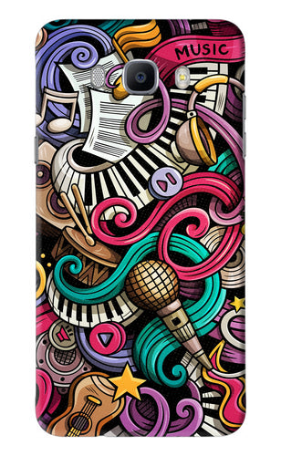 Music Abstract Samsung Galaxy J7 2016 Back Skin Wrap