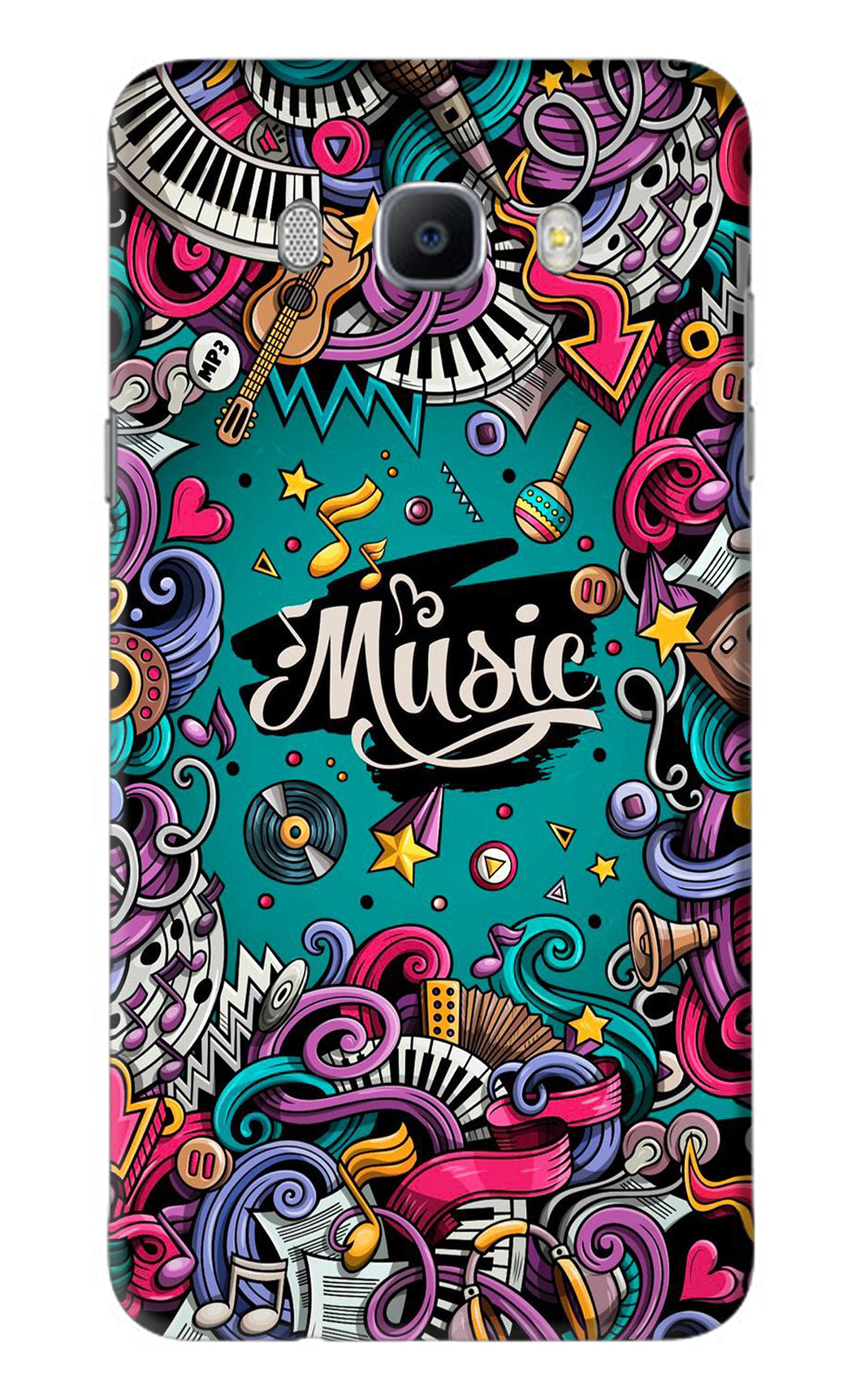 Music Graffiti Samsung Galaxy J7 2016 Back Skin Wrap