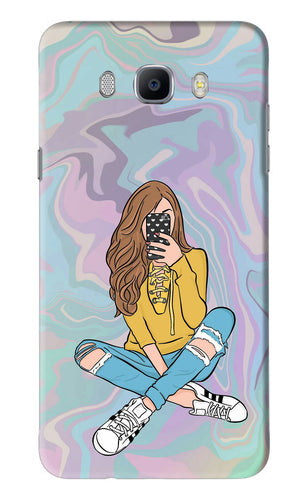 Selfie Girl Samsung Galaxy J7 2016 Back Skin Wrap