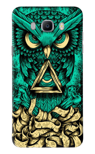 Green Owl Samsung Galaxy J7 2016 Back Skin Wrap