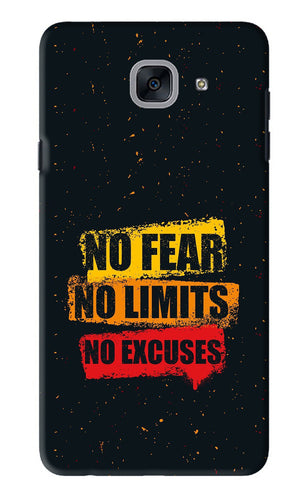 No Fear No Limits No Excuses Samsung Galaxy J7 Max Back Skin Wrap