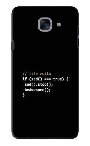 Life Motto Code Samsung Galaxy J7 Max Back Skin Wrap