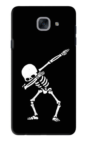 Dabbing Skeleton Art Samsung Galaxy J7 Max Back Skin Wrap