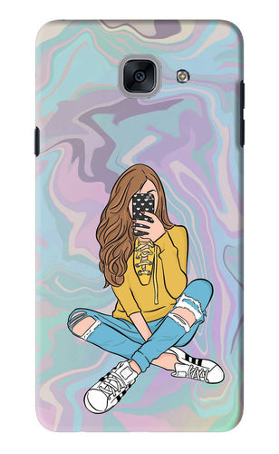 Selfie Girl Samsung Galaxy J7 Max Back Skin Wrap
