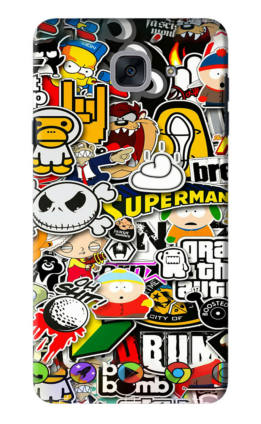Sticker Bomb Samsung Galaxy J7 Max Back Skin Wrap