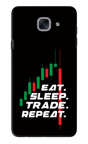 Eat Sleep Trade Repeat Samsung Galaxy J7 Max Back Skin Wrap