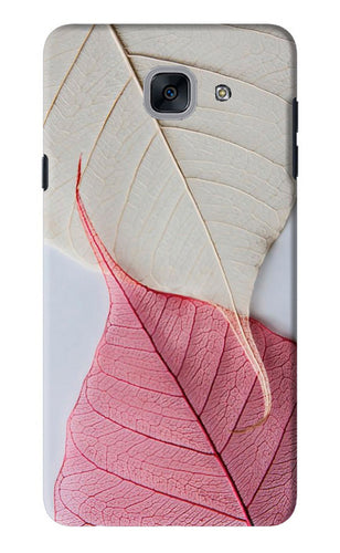 White Pink Leaf Samsung Galaxy J7 Max Back Skin Wrap