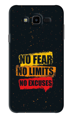 No Fear No Limits No Excuses Samsung Galaxy J7 Next Back Skin Wrap