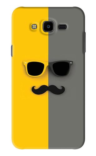 Sunglasses with Mustache Samsung Galaxy J7 Next Back Skin Wrap