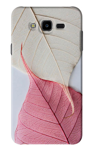 White Pink Leaf Samsung Galaxy J7 Next Back Skin Wrap