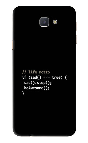 Life Motto Code Samsung Galaxy J7 Prime Back Skin Wrap