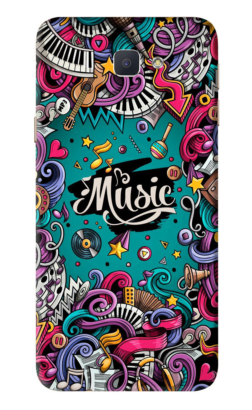 Music Graffiti Samsung Galaxy J7 Prime Back Skin Wrap