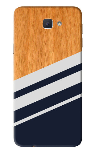Black And White Wooden Samsung Galaxy J7 Prime Back Skin Wrap