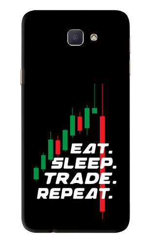 Eat Sleep Trade Repeat Samsung Galaxy J7 Prime Back Skin Wrap
