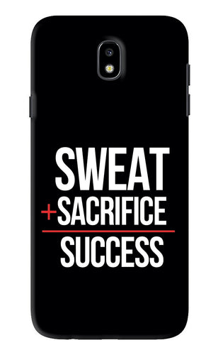 Sweat Sacrifice Success Samsung Galaxy J7 Pro Back Skin Wrap