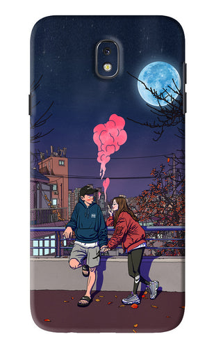 Chilling Couple Samsung Galaxy J7 Pro Back Skin Wrap