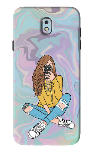 Selfie Girl Samsung Galaxy J7 Pro Back Skin Wrap