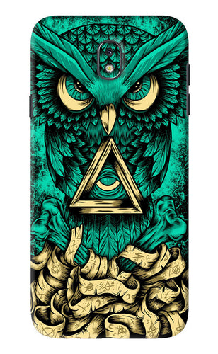 Green Owl Samsung Galaxy J7 Pro Back Skin Wrap