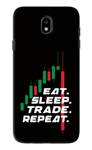 Eat Sleep Trade Repeat Samsung Galaxy J7 Pro Back Skin Wrap