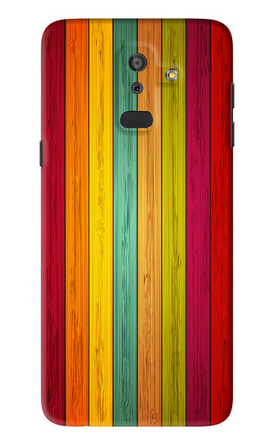 Multicolor Wooden Samsung Galaxy J8 2018 Back Skin Wrap