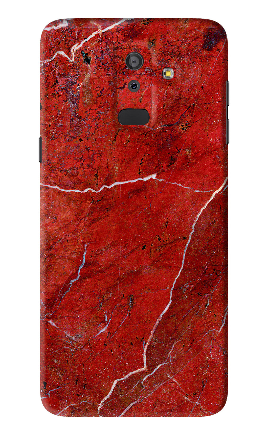 Red Marble Design Samsung Galaxy J8 2018 Back Skin Wrap