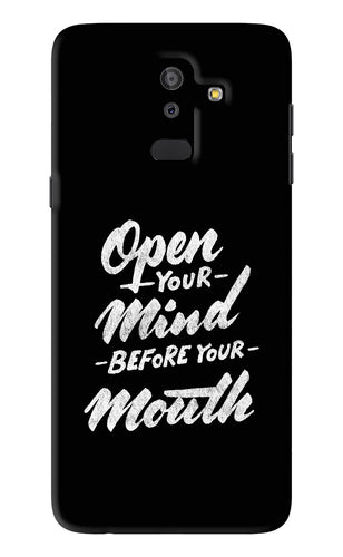 Open Your Mind Before Your Mouth Samsung Galaxy J8 2018 Back Skin Wrap