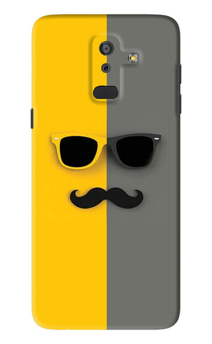 Sunglasses with Mustache Samsung Galaxy J8 2018 Back Skin Wrap