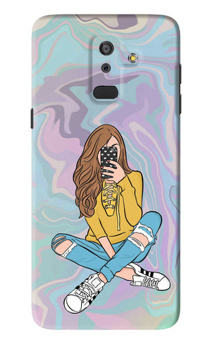 Selfie Girl Samsung Galaxy J8 2018 Back Skin Wrap