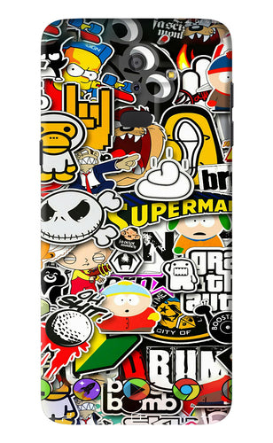Sticker Bomb Samsung Galaxy J8 2018 Back Skin Wrap