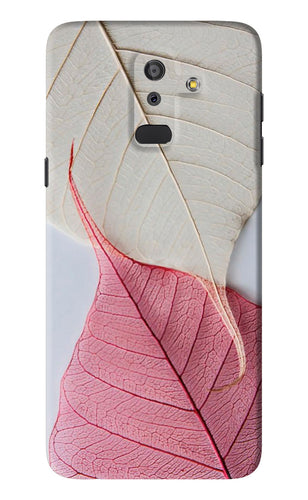 White Pink Leaf Samsung Galaxy J8 2018 Back Skin Wrap