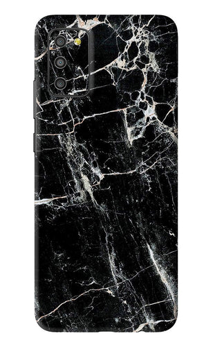 Black Marble Texture 1 Samsung Galaxy M02S Back Skin Wrap