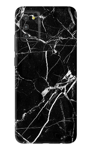 Black Marble Texture 2 Samsung Galaxy M02S Back Skin Wrap