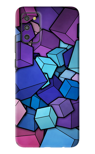 Cubic Abstract Samsung Galaxy M02S Back Skin Wrap