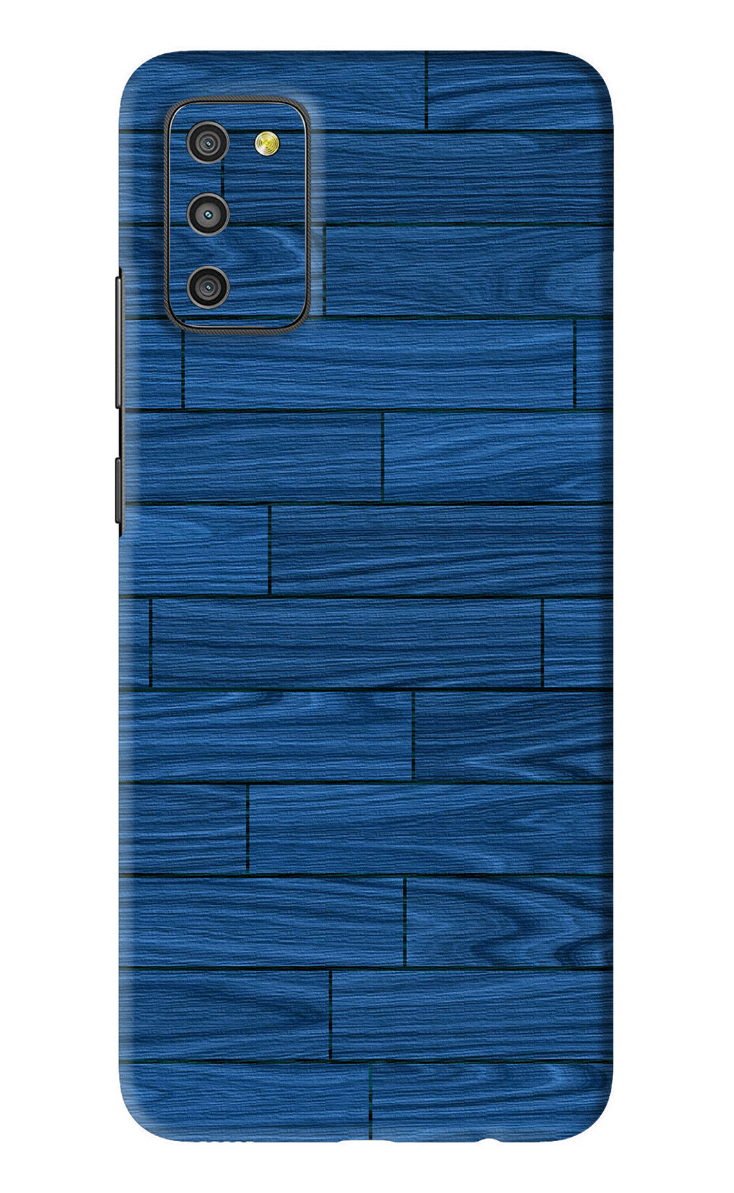 Blue Wooden Texture Samsung Galaxy M02S Back Skin Wrap