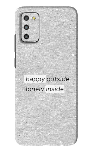 Happy Outside Lonely Inside Samsung Galaxy M02S Back Skin Wrap