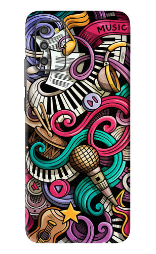 Music Abstract Samsung Galaxy M02S Back Skin Wrap