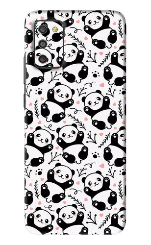 Cute Panda Samsung Galaxy M02S Back Skin Wrap