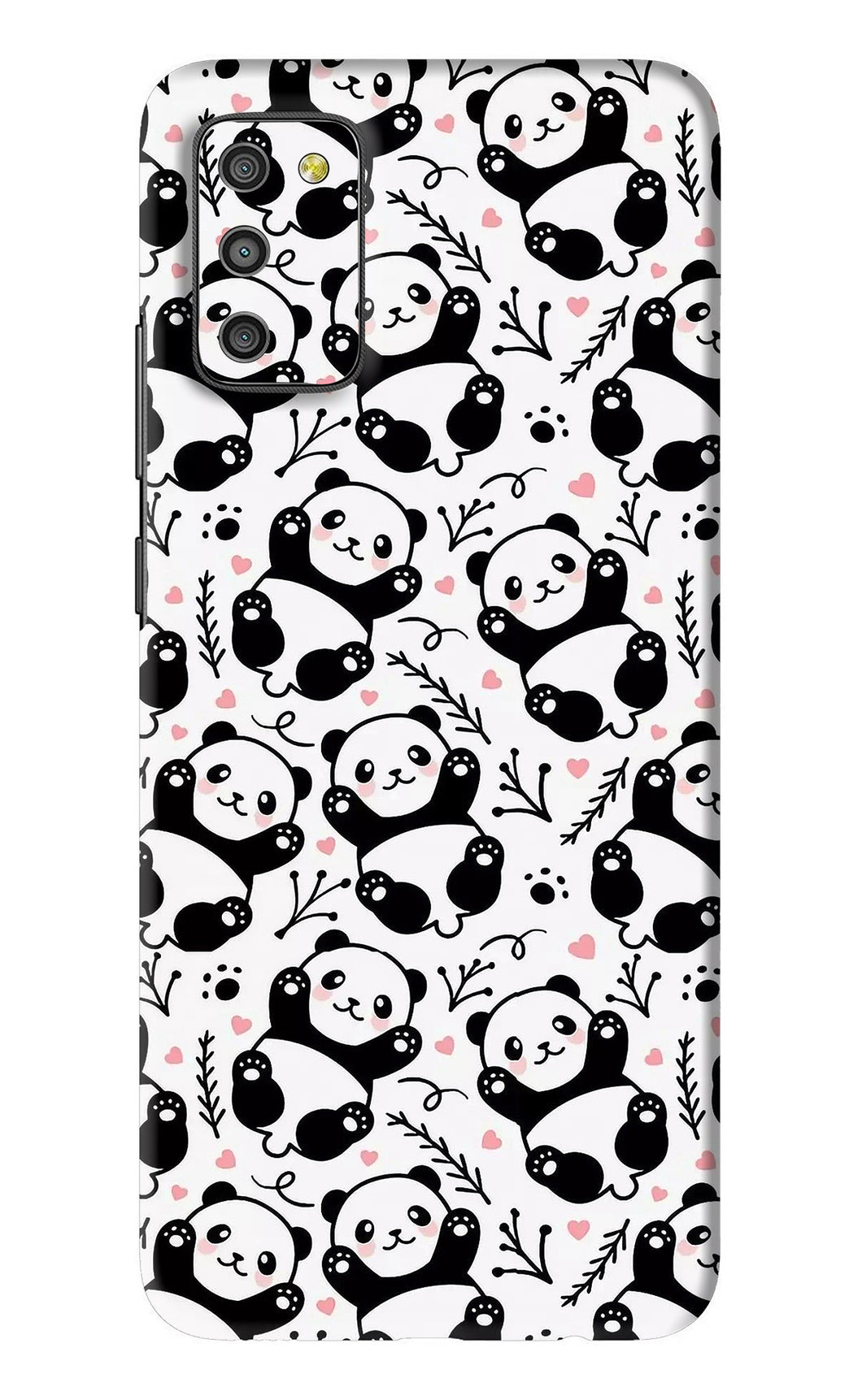 Cute Panda Samsung Galaxy M02S Back Skin Wrap