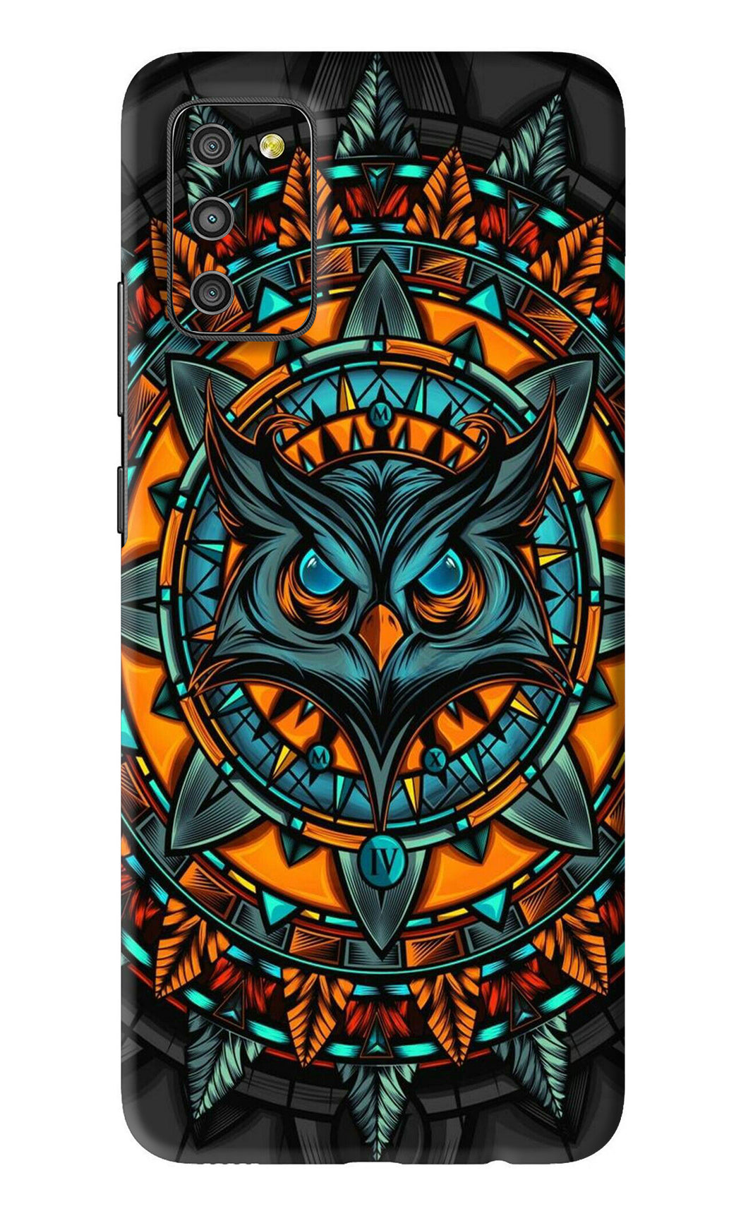 Angry Owl Art Samsung Galaxy M02S Back Skin Wrap