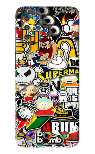 Sticker Bomb Samsung Galaxy M02S Back Skin Wrap