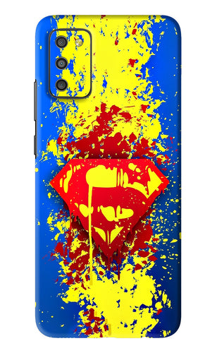 Superman logo Samsung Galaxy M02S Back Skin Wrap